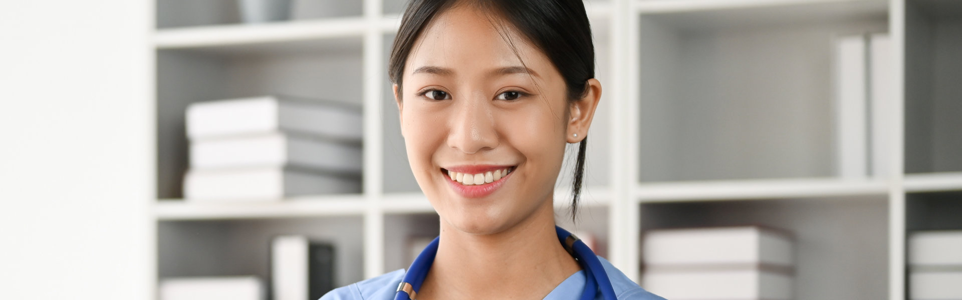 nurse smiling